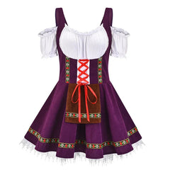 Maria | Festliches Mini Kleid für Oktoberfest in Lila