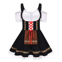 Maria | Festliches Mini Kleid für Oktoberfest in Schwarz
