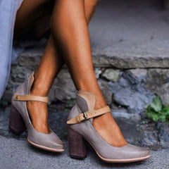 Marie® | Der bequeme und elegante Schuh mit Absatz in Grau