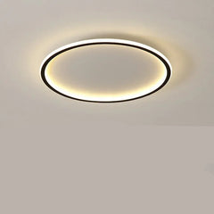 Moderne Runde LED-Deckenleuchte im Skandinavischen Stil für Wohnzimmer – Gleichmäßige Beleuchtung, 20-60 cm Durchmesser in 60cm Schwarz
