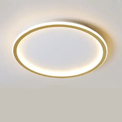 Moderne Runde LED-Deckenleuchte im Skandinavischen Stil für Wohnzimmer – Gleichmäßige Beleuchtung, 20-60 cm Durchmesser in 50cm Gold