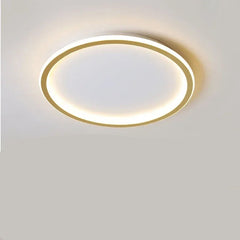 Moderne Runde LED-Deckenleuchte im Skandinavischen Stil für Wohnzimmer – Gleichmäßige Beleuchtung, 20-60 cm Durchmesser in 20cm Gold