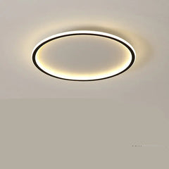Moderne Runde LED-Deckenleuchte im Skandinavischen Stil für Wohnzimmer – Gleichmäßige Beleuchtung, 20-60 cm Durchmesser in 30cm Schwarz