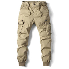 Modische Cargohose Herren Jogger mit Bündchen in Khaki