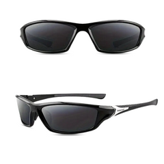 Sportbrille für Herren | Polarisierende Gläser in Schwarz