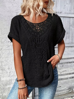 Nadine | Lässige Eleganz Spitzen T Shirt in Farbe5
