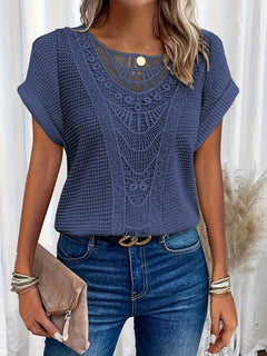 Nadine | Lässige Eleganz Spitzen T Shirt in Farbe4