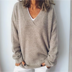 PAMELA | WARMER, BEQUEMER PULLOVER in Beige