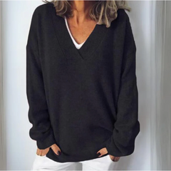 PAMELA | WARMER, BEQUEMER PULLOVER in Schwarz