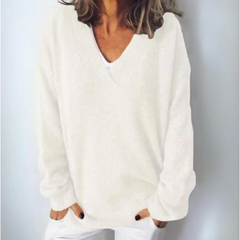 PAMELA | WARMER, BEQUEMER PULLOVER in Weiß