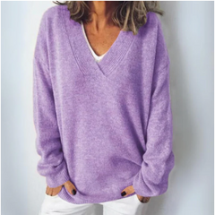 PAMELA | WARMER, BEQUEMER PULLOVER in Lila