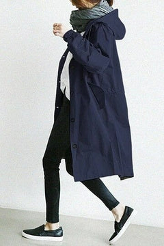 Mandy | Eleganter Wasserdichter Trenchcoat in Blau
