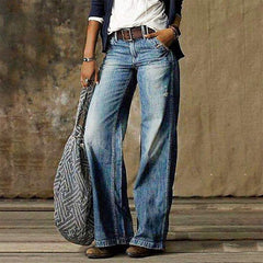 Carlisle - Damen Straight‑Leg Jeans in Hellblau