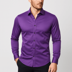 Matthias | Herren Stretch Businesshemd in Lila