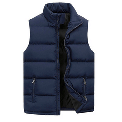 Herren Winter Weste | Mit Reißverschluss in Marineblau