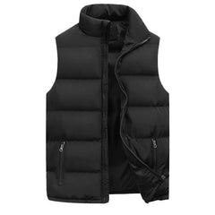 Herren Winter Weste | Mit Reißverschluss in Schwarz