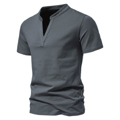 Elias | Trendiges V Shirt für stilvolle Herren in Grau