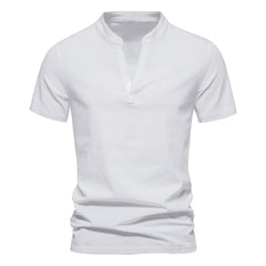 Elias | Trendiges V Shirt für stilvolle Herren in Weiß