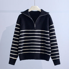 Capri Zip Sweater in Black