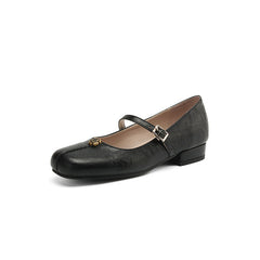 Trachten Dirndl Schuhe für Damen | Flach in Schwarz