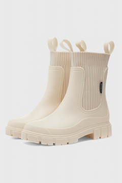 Amelia | Wasserabweisend Wasserdicht Chelsea-Stiefel in Beige