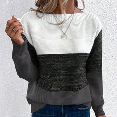 VIELSEITIGER LANGÄRMELIGER STRICKPULLOVER | MODERN, KOMFORTABEL, ELEGANT in Schwarz