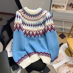 NORDISCHER PULLOVER | WARM, STILVOLL, BEQUEM in Blau