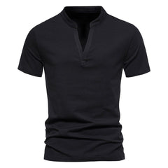 Elias | Trendiges V Shirt für stilvolle Herren in Schwarz