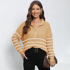 MOCK NECK LANGARM ZIP-UP PULLOVER | MODERNER STIL, KOMFORTABEL, VIELSEITIG in Mandarine