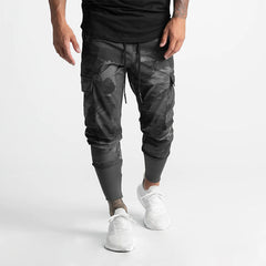 Damon | Multi-Taschen Jogginghose in Tarnschwarz