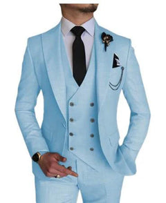 Herren Hochzeitsgast Anzug | 3-Teilig in Blau