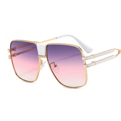 Quadratische Unisex Sonnenbrille mit Verlaufsgläsern in Lila