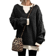 DAME CASUAL STRICKPULLOVER | BEQUEM, MODERN, VIELSEITIG in Schwarz