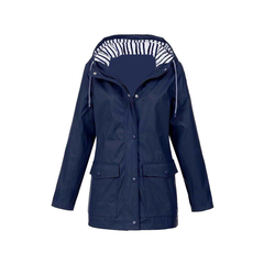 Regenjacke Damen Wasserdicht | Leicht & Mit Kapuze in Marineblauw