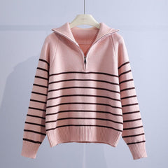 Capri Zip Sweater in Pink