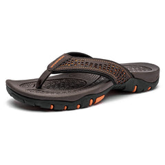 Ergonomische Herren Slipper, bequem und stützend in Oranje