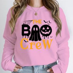Damen Sweatshirt mit Halloween-Thema und kreativem Grafikdruck in Rosa