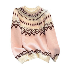 NORDISCHER PULLOVER | WARM, STILVOLL, BEQUEM in Pink
