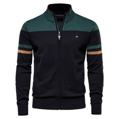 Rafael | Modische Strickjacke in Dunkelgrün