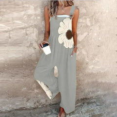 Elena | Damen Latzhose mit feinem Print im Trendlook in Grau