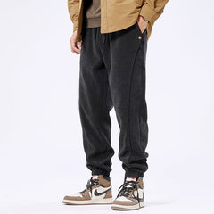 Renji | Bequeme Cordhose in Dunkelgrau