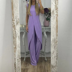 Birte - Elegantes Zweiteiliges Kleid in Lavendel