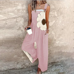 Elena | Damen Latzhose mit feinem Print im Trendlook in Rosa