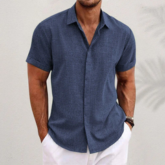 Barcelona Summer Shirt in Navy Blue