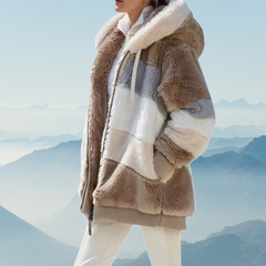 Ingeborg - Warme Fleece-Jacken in Übergröße in Khaki