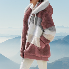 Ingeborg - Warme Fleece-Jacken in Übergröße in Rot