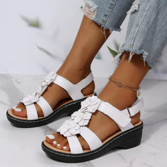 Ornella- Stilvolle Sandalen Mit Blumendetail Für Damen in Weiß