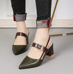 Damen Pumps Blockabsatz | Elegante Passform in Grün