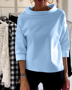 Amyra - Damen Elegantes Oberteil in Blau