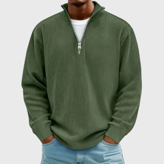 Felix | Stylisher Pullover Herren elegant & lässig in Armeegrün
